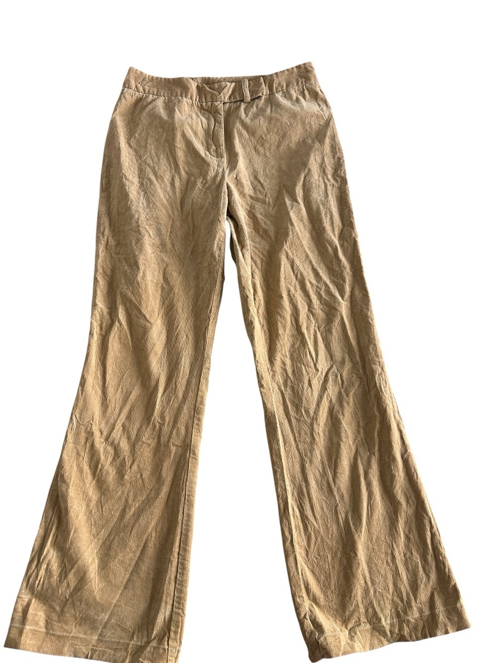 Lilly Pulitzer Pants Womens sz 4 Khaki Corduroy Cotton Blend Palm Beach Fit